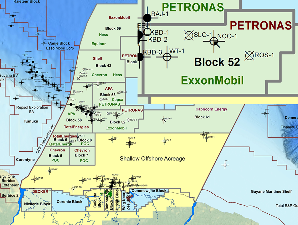 Petronas bevestigt olievondst in Blok 52 offshore Suriname