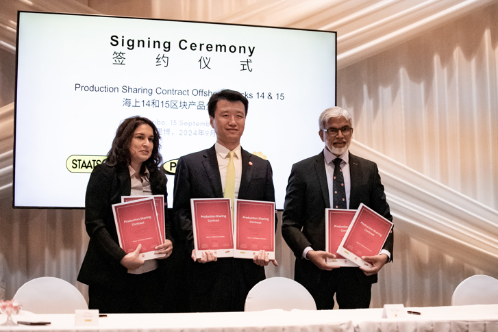 Staatsolie signs offshore production sharing contracts with PetroChina