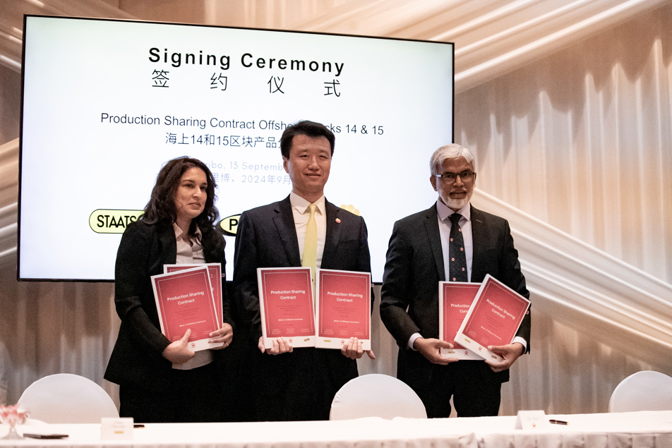 Staatsolie signs offshore production sharing contracts with PetroChina